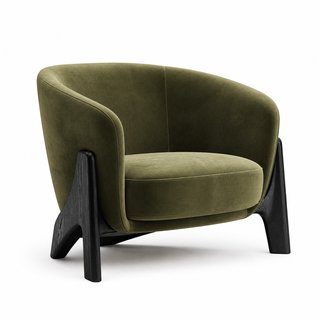 Green Velvet Armchair