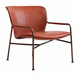 Leather Sling Lounge Chair
