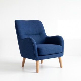 Navy Lounge Armchair